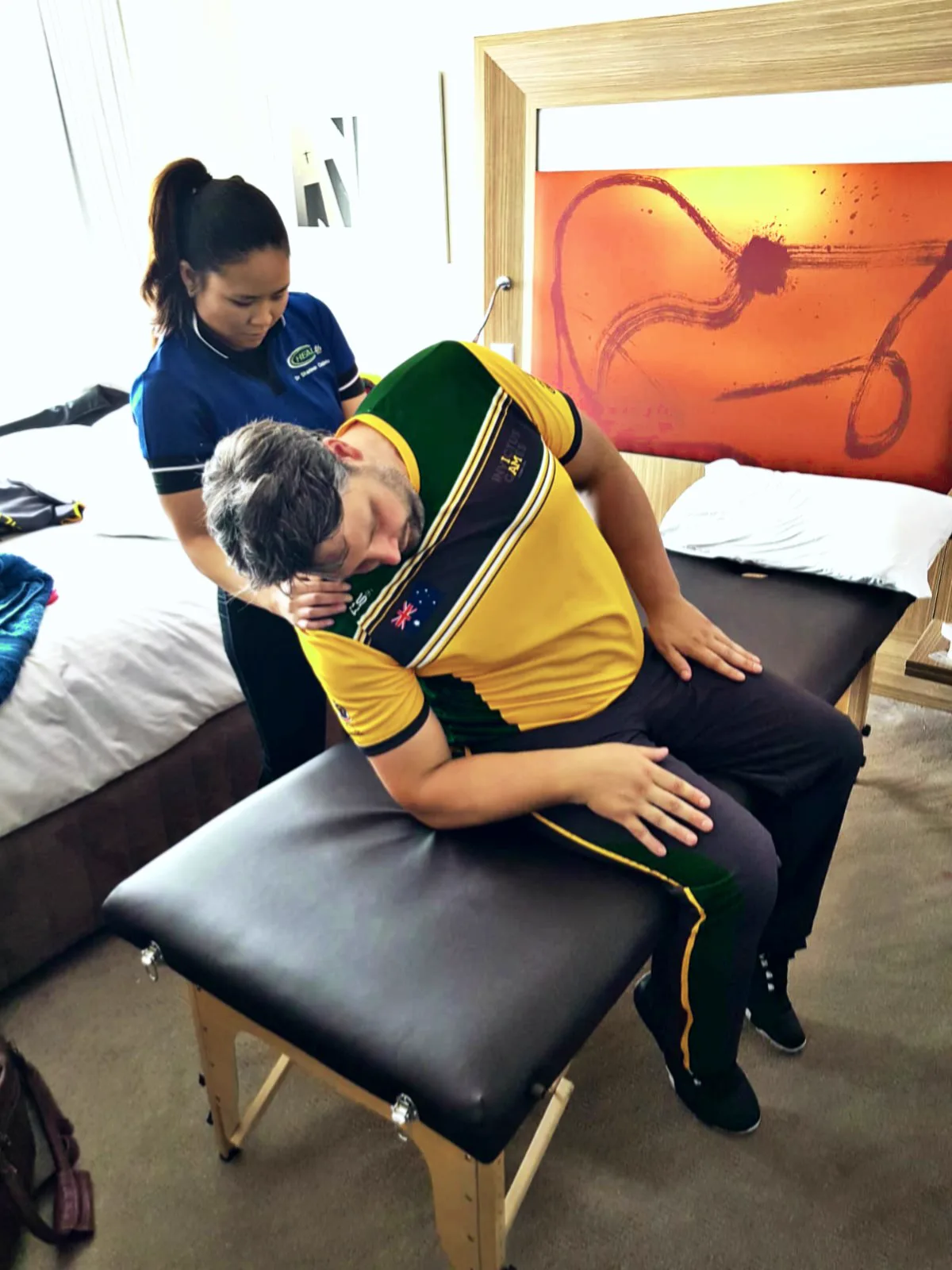A chiropractor providing care at High Performance Chiropractic